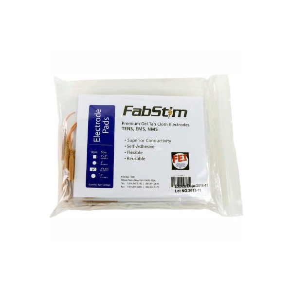 Fabrication Enterprises FabStim Self-Adhesive TENS Electrodes, Rectangle 2" x 3.5" (5.1 cm x 9 cm), 4/Pack 13-1293-1 - main